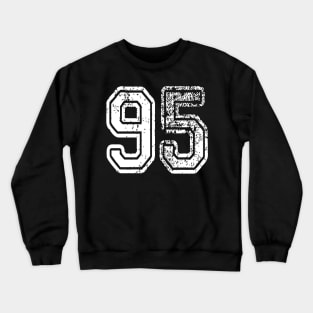 Number 95 Grungy in white Crewneck Sweatshirt